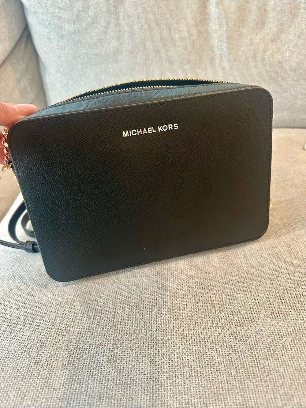 Michael Kors Jet SetBlack Crossbody with Gold-Tone Chain *Brand New with tags*